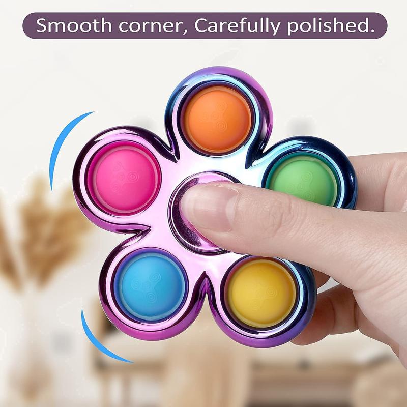 Alloy Spinner Five Bubbles Stress Relief Push Popper Fidget Toys 6