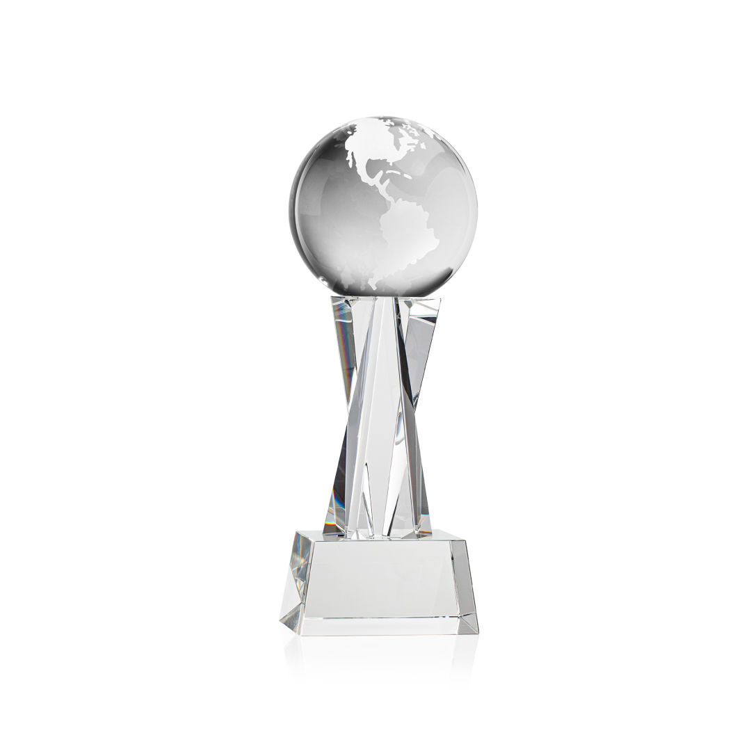 Globe Award on Grafton Base - Clear 4