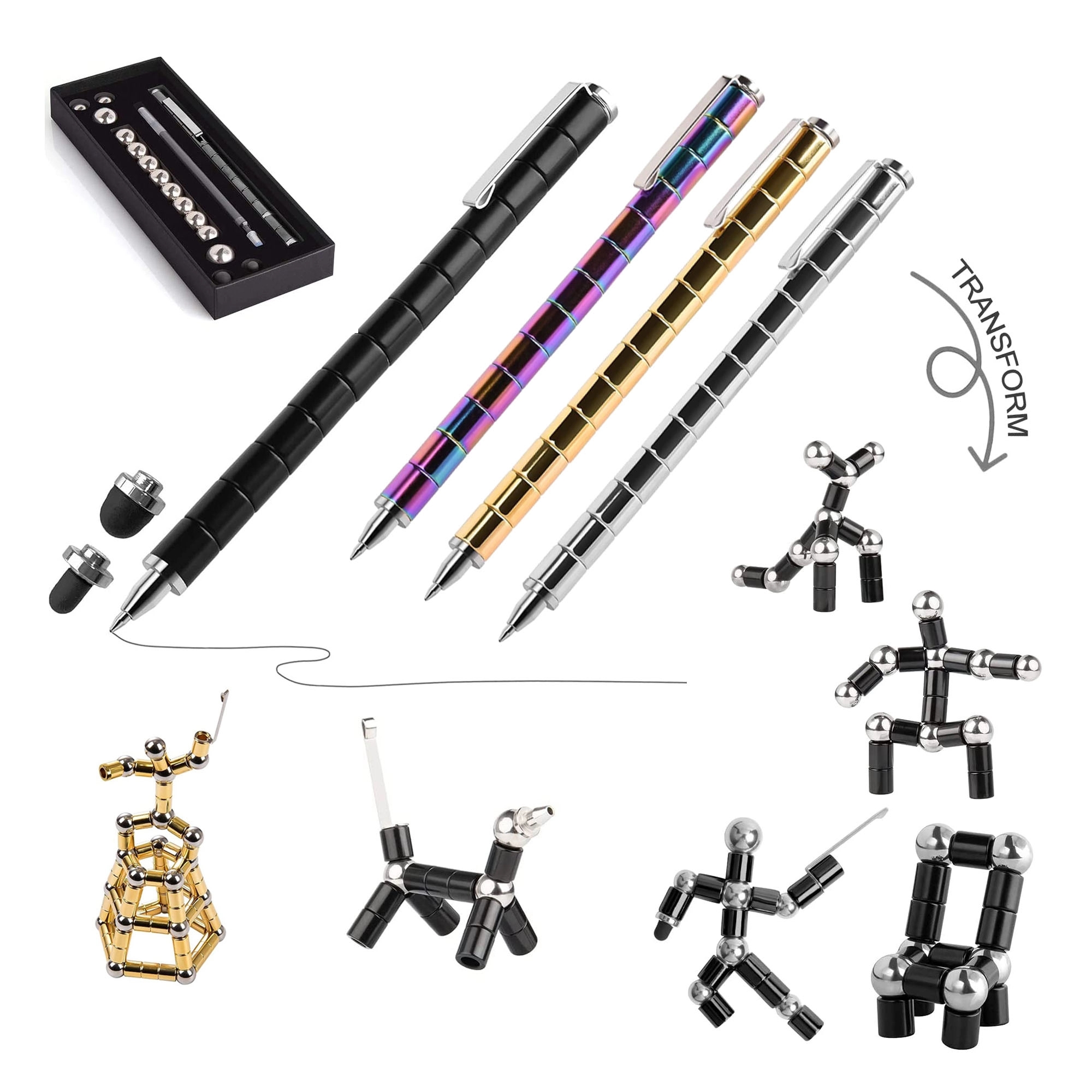Multifunctional Deformable Magnetic Fidget Writing Toy Pen 2