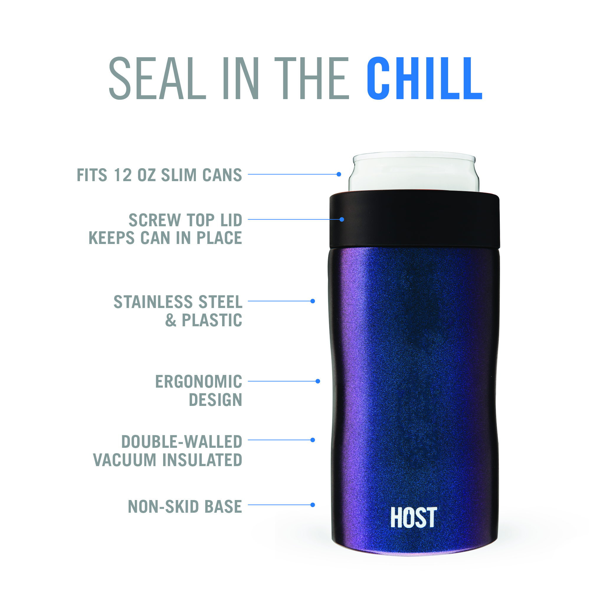 HOST® Stay-Chill Slim Can Cooler 6