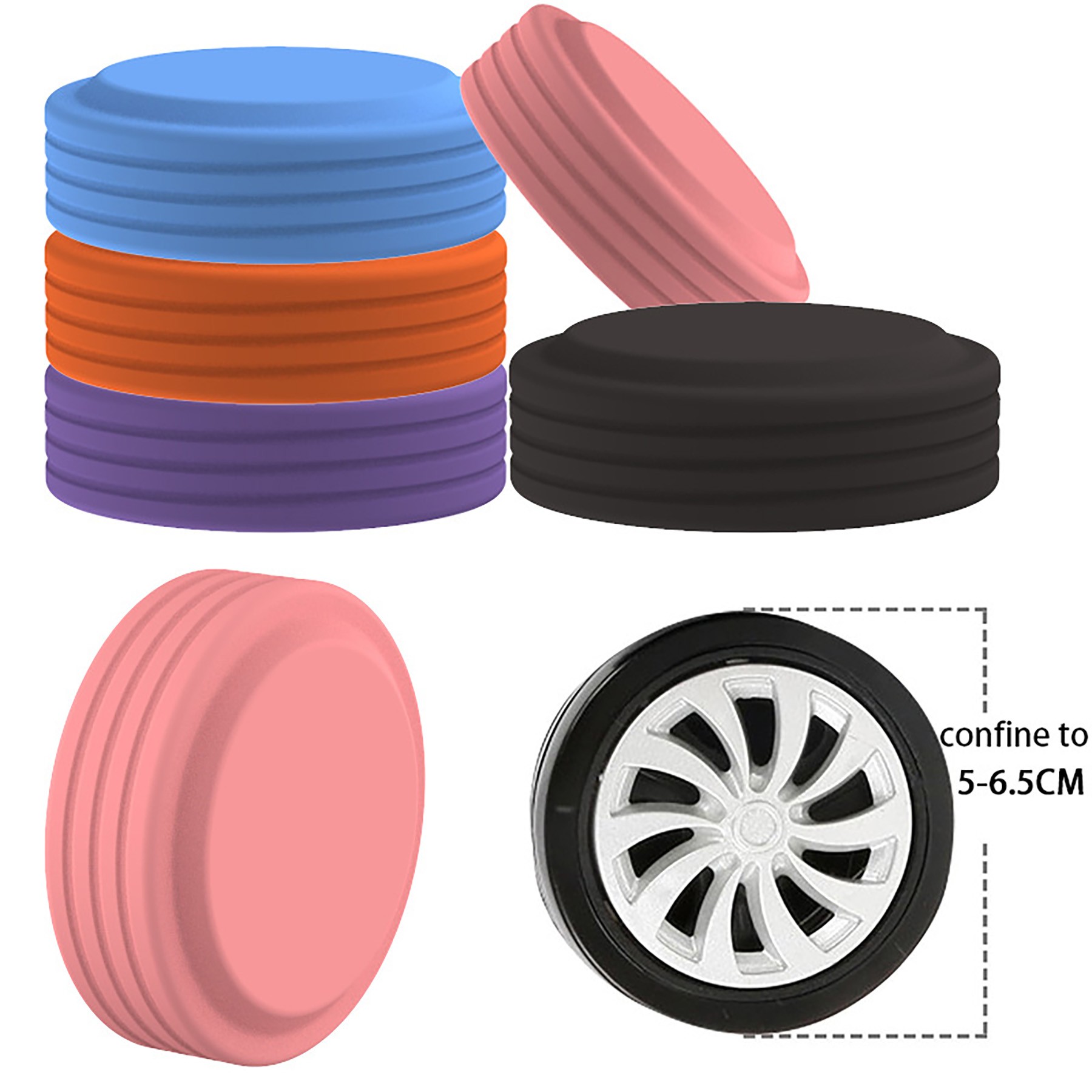 Pack Of 8 All-Inclusive Silicone Luggage Protectors 2