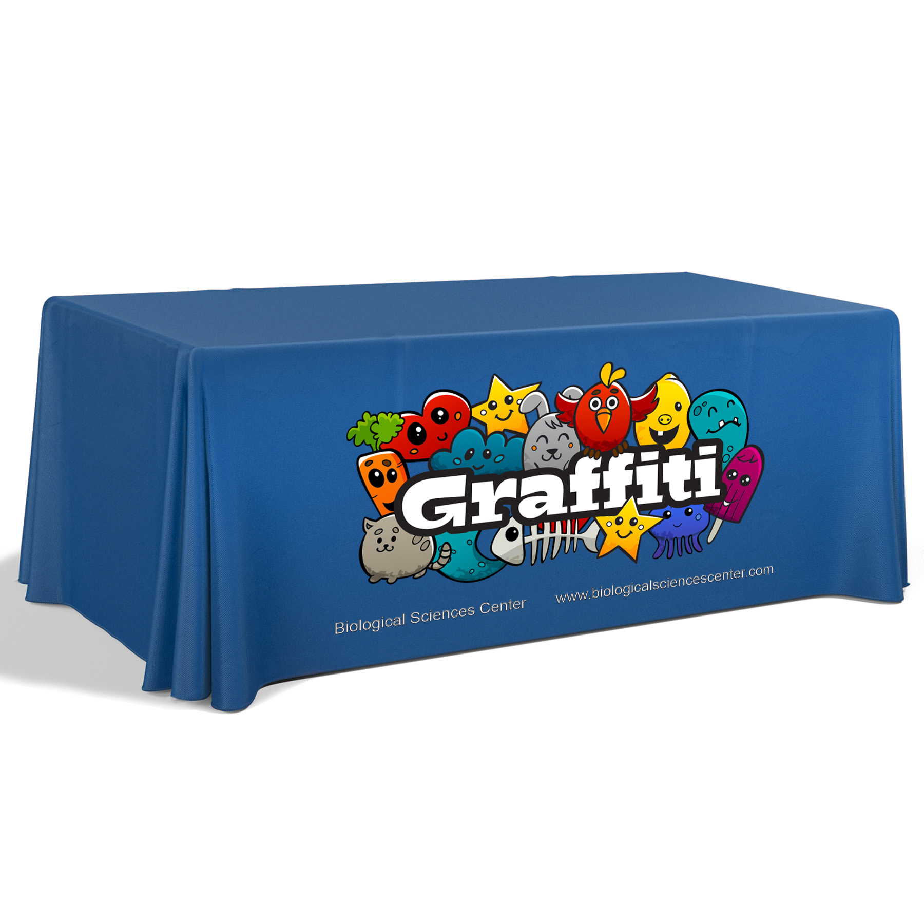 6' Premium Draped Standard Table Cover(Full Color Dye Sublimation) 10