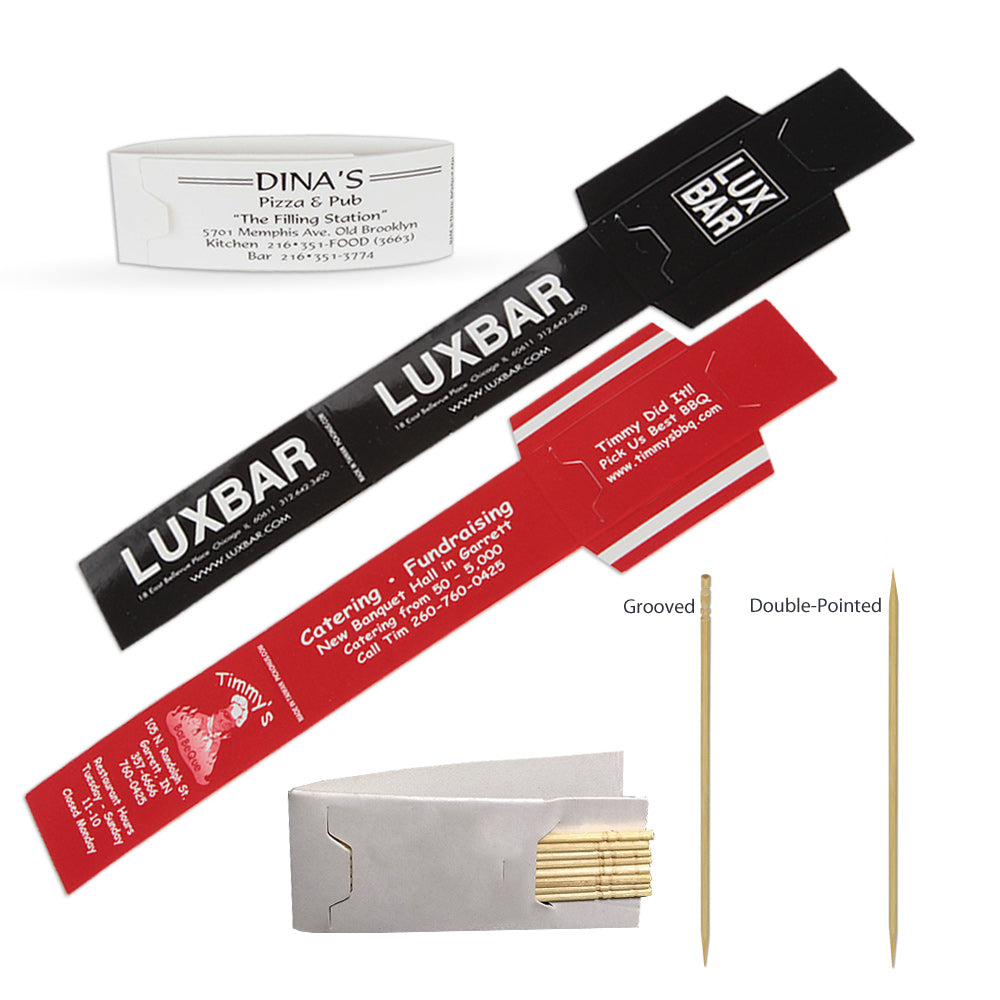 Custom Logo Toothpick Packs - 4 color printing 2