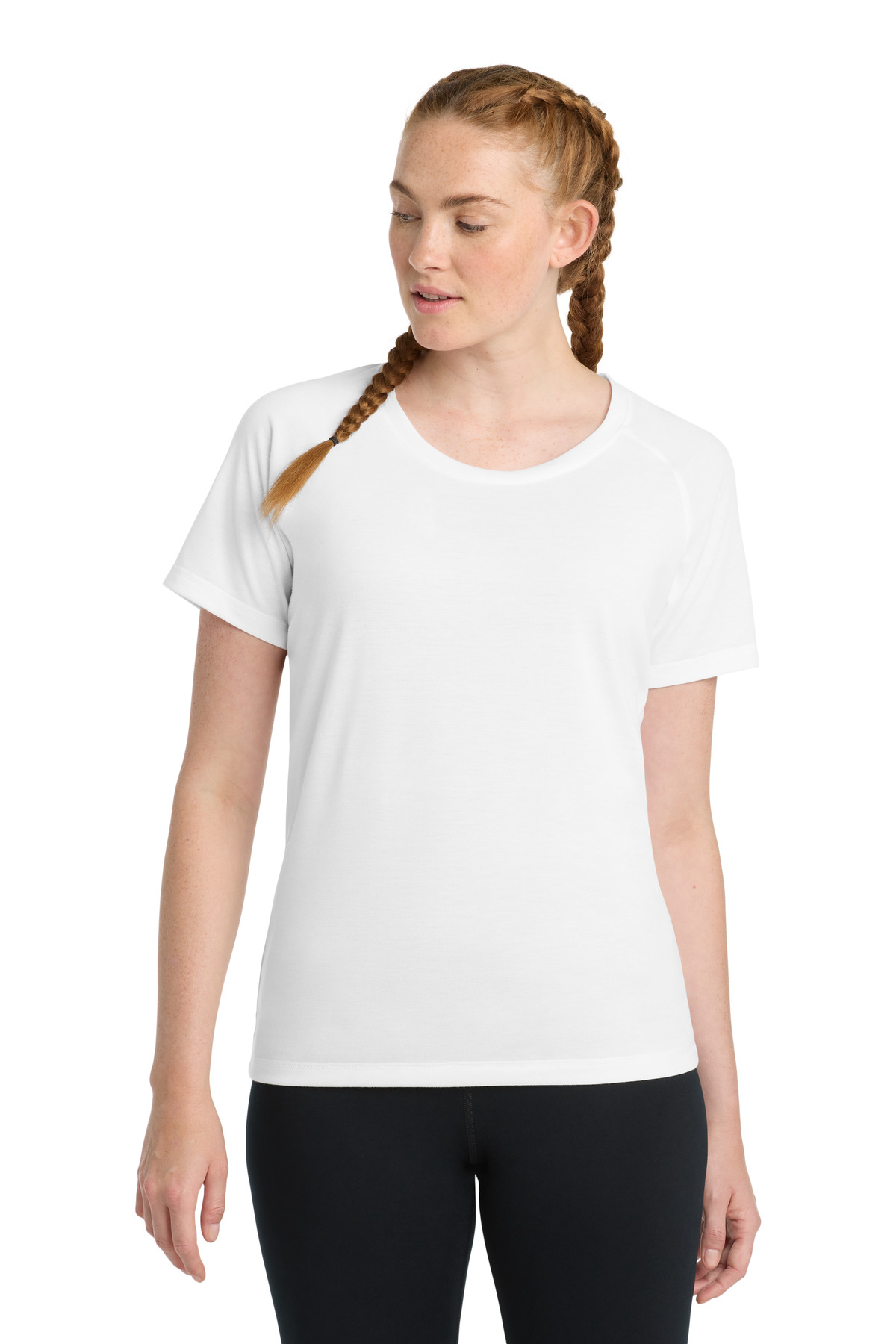 Sport-Tek Women's PosiCharge Tri-Blend Wicking Scoop Neck Raglan Tee. LST400 13