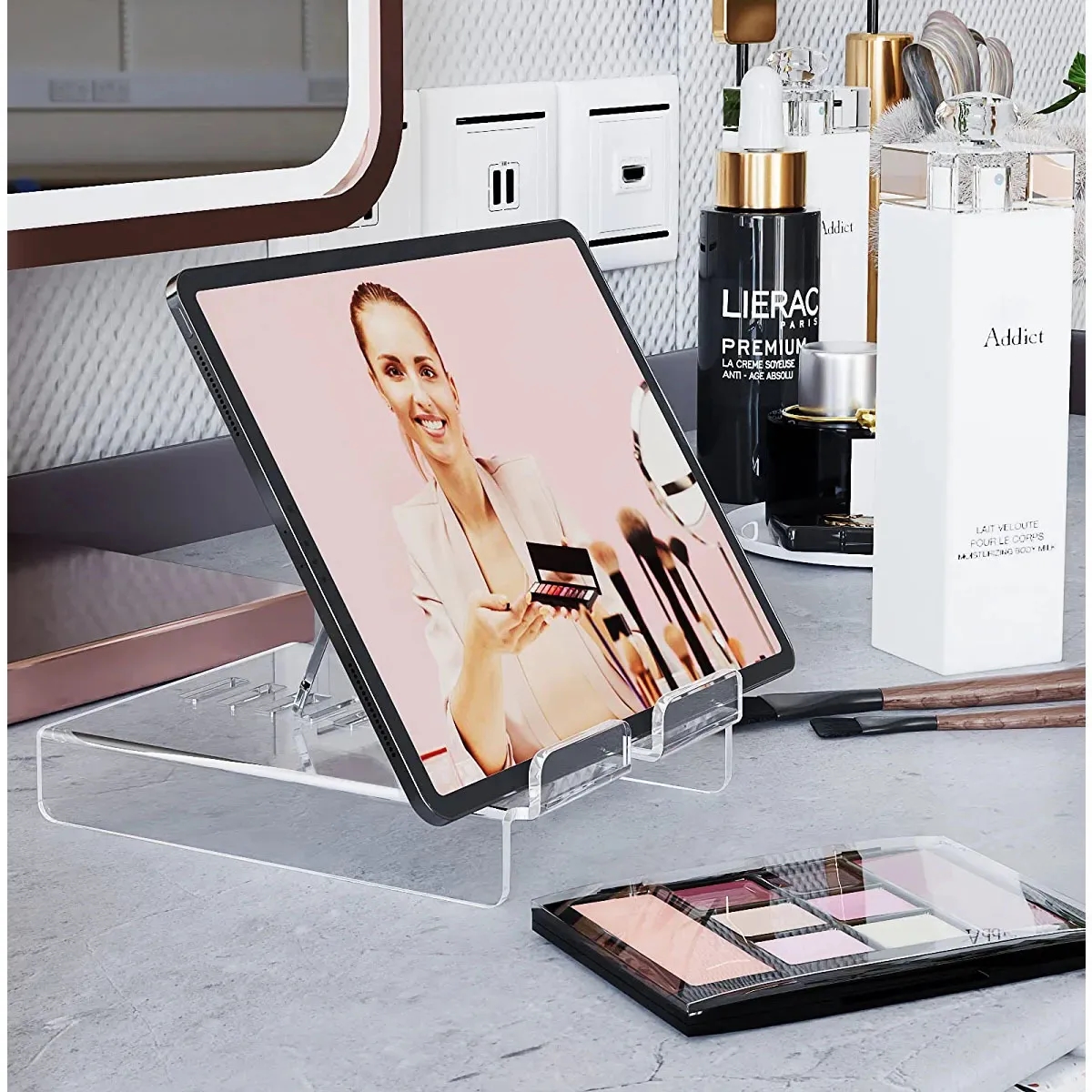 Clear Acrylic Adjustable Cell Phone Tablet Stand 8