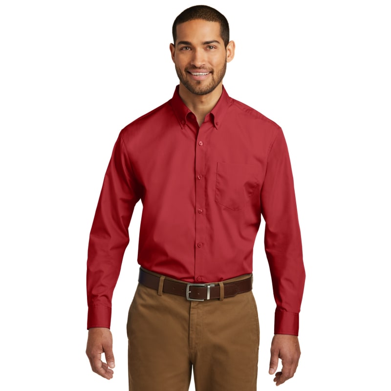 Port Authority Long Sleeve Carefree Poplin Shirt. 29