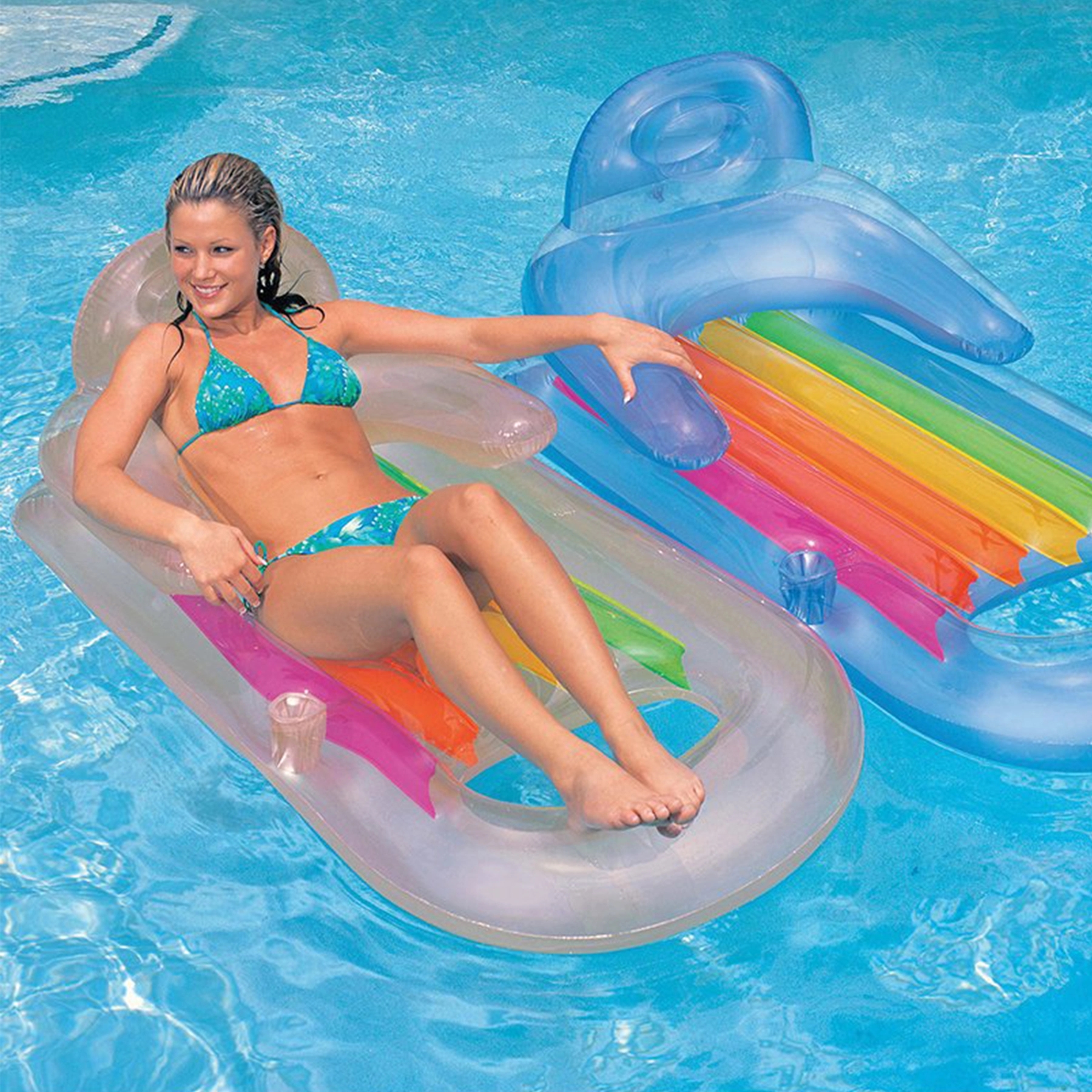 Swimming Pool Lounger w/ Headrest 4