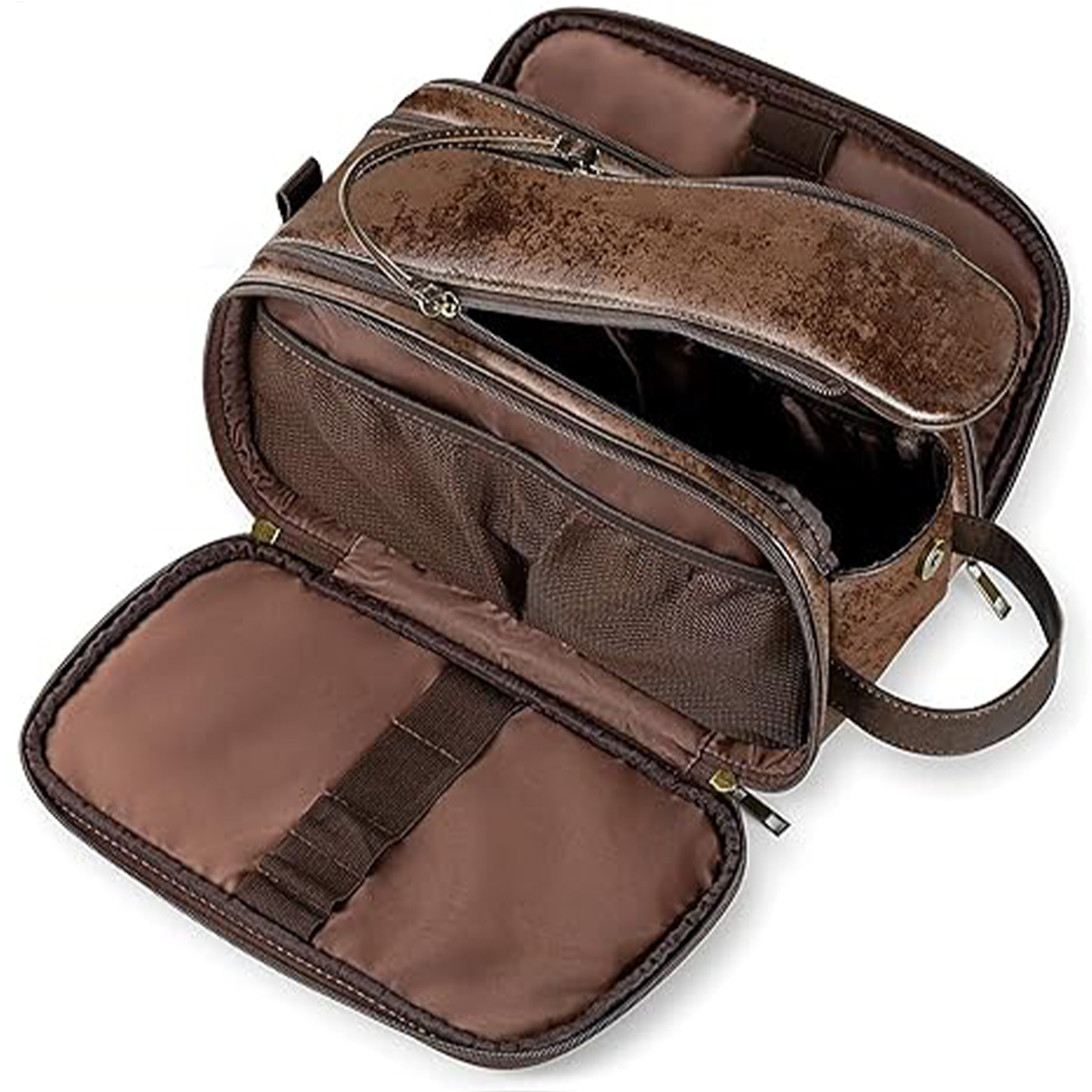Men's Leather Storage Toiletry Bag 6