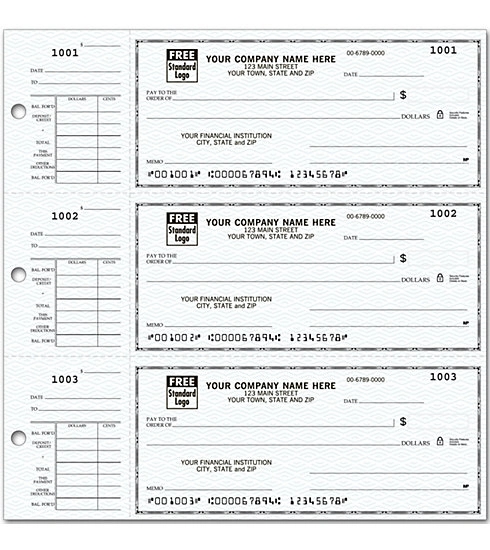 3-On-A-Page Compact Size Checks With Side-Tear Vouchers 2