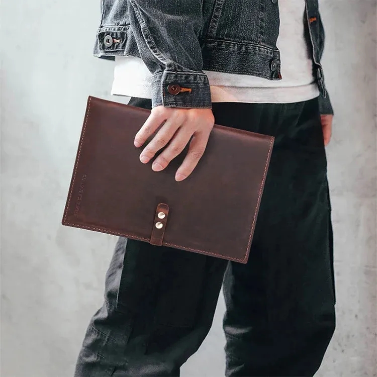 Custom Handmade Leather Business Portfolio Organizer 4