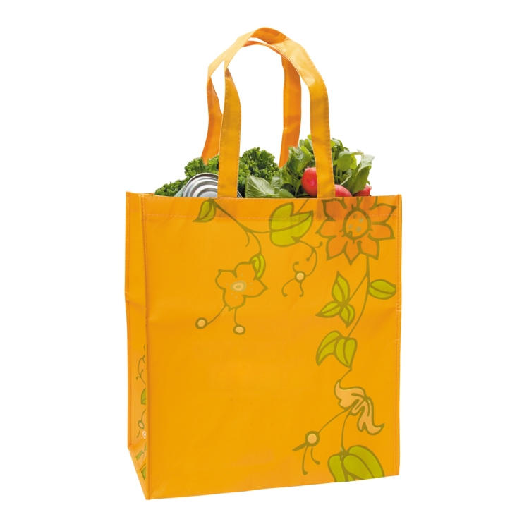 14"W x 15-1/2"H x 6 ½"Gusset - "BRENDA" Non-Woven Full Color Laminated Wrap Carry All Tote 2
