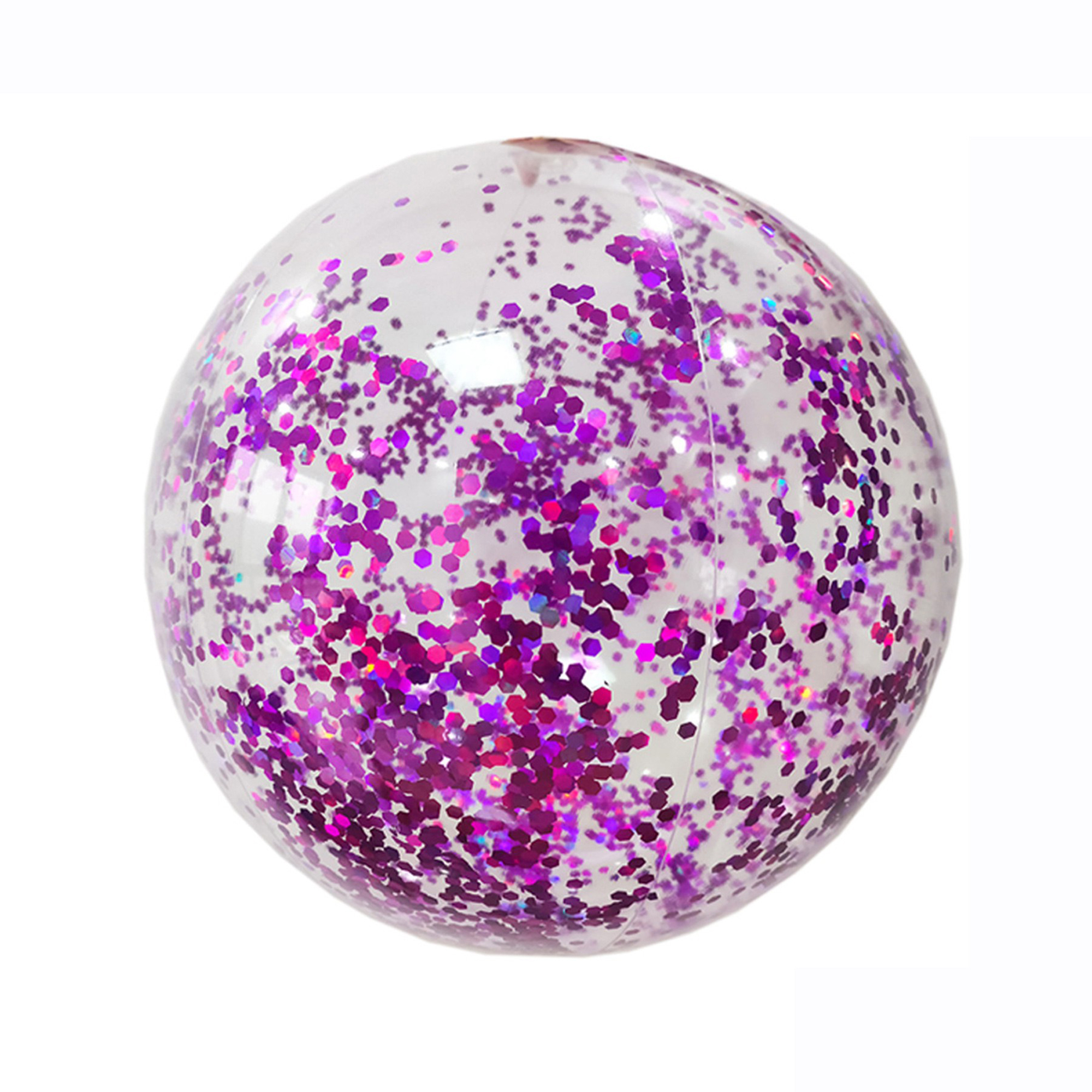 Sparkly Clear Round Inflatable Beach Ball 3
