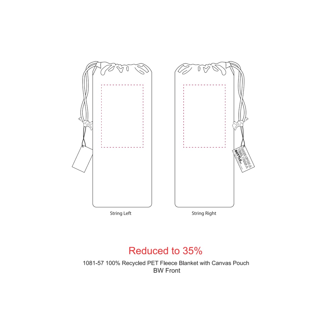 100% Recycled PET Fleece Blanket with RPET Pouch 46