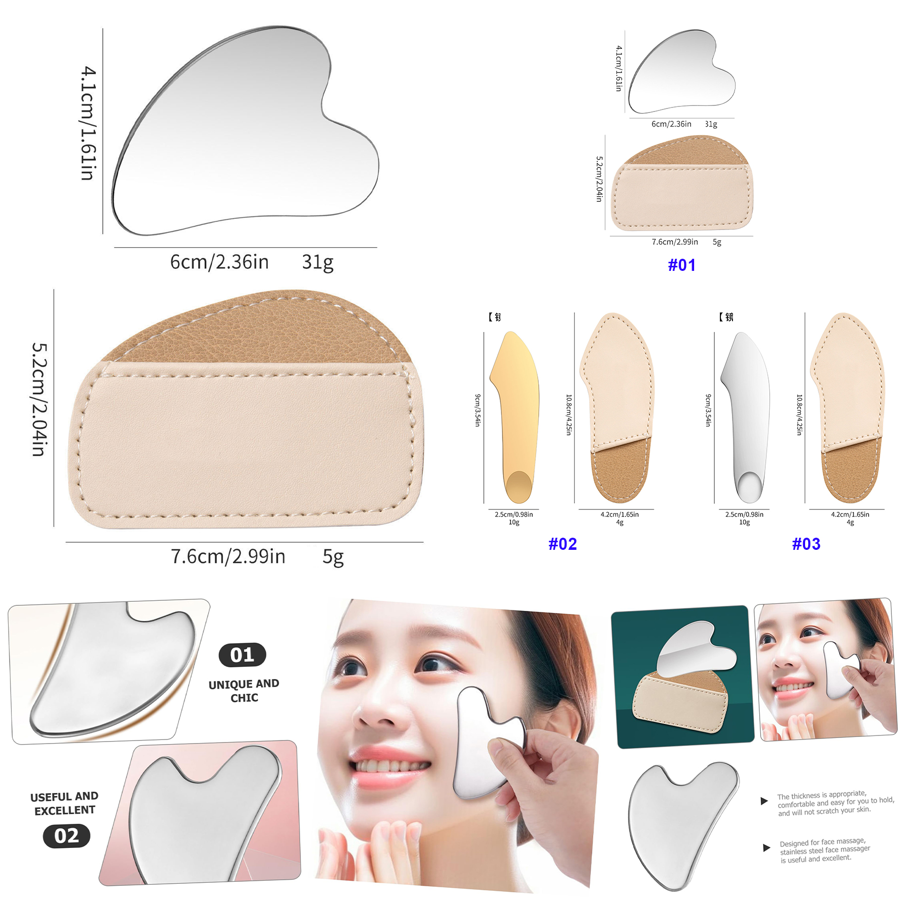 Stainless Steel Foundation Spatula Facial Mud Blending Scrapper