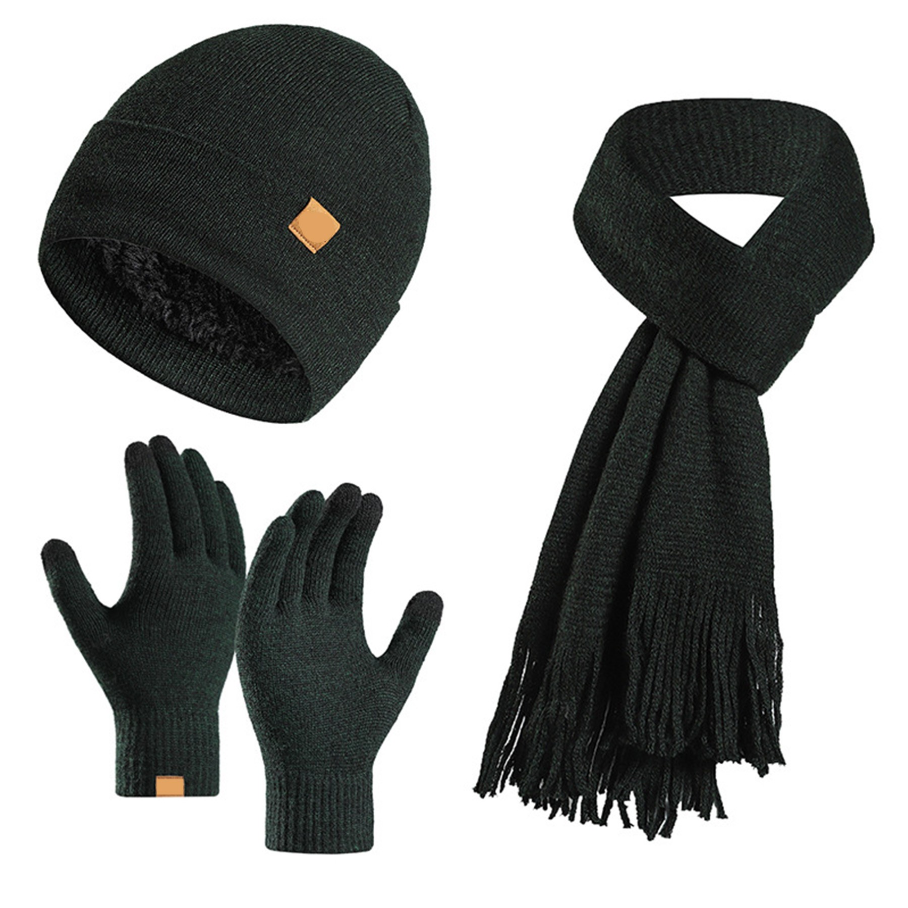 3PC Winter Beanie Scarf Gloves Set 5