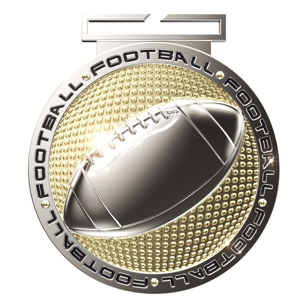 Football Dual Plated Medallion (3")