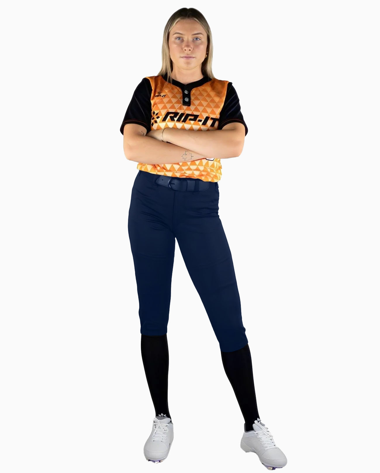 RIP-IT Women's Revolution Softball Pants - Straight Cut, custom shorts with logo imprint 4