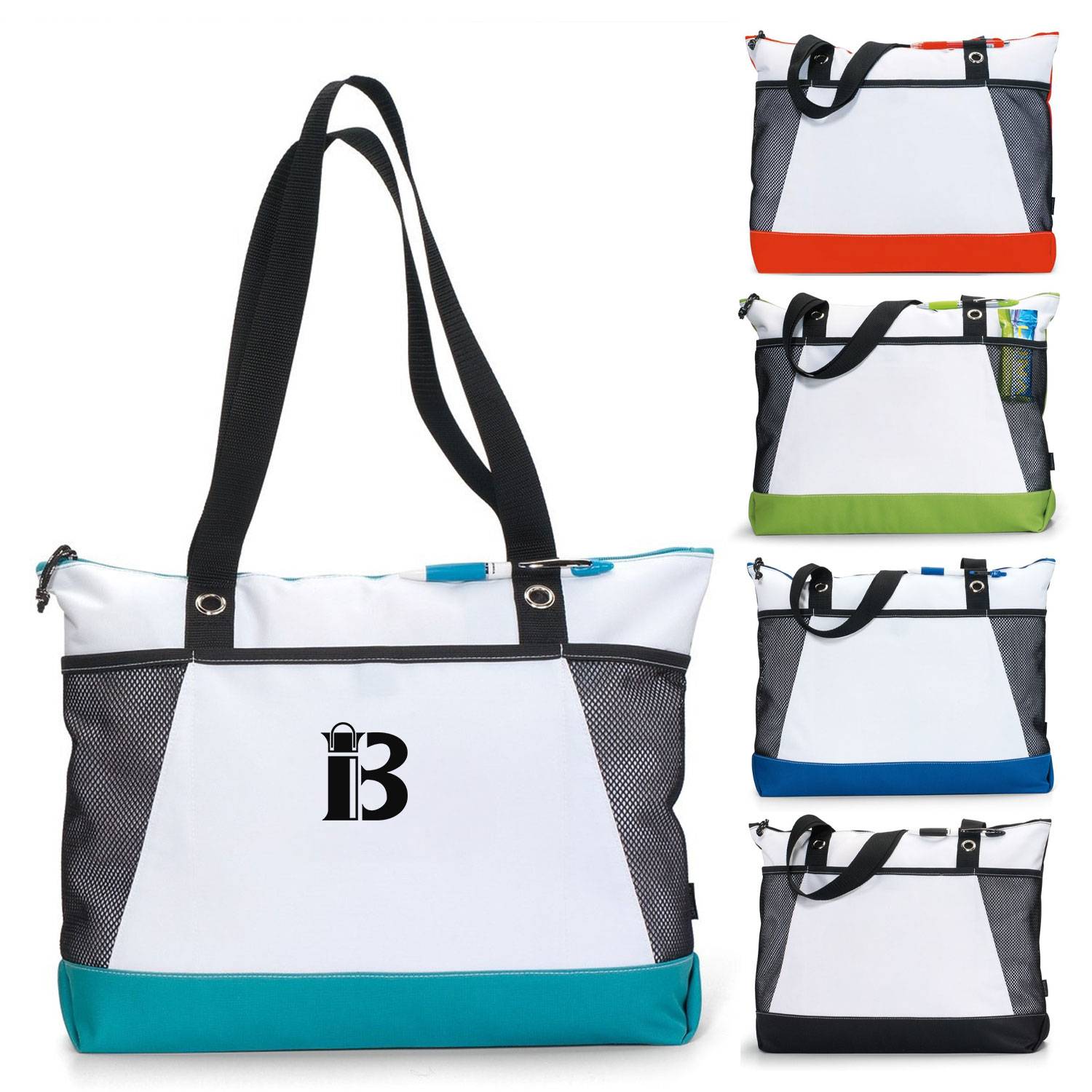 Custom Large Daily Reusable Mesh Oxford Venture Tote bag 2