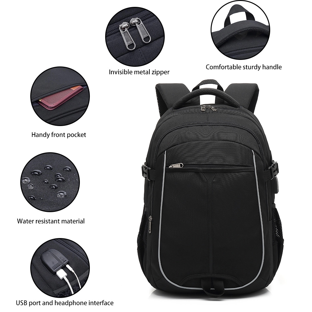 Outdoor Business Travel Backpacks with USB Charging Port 4