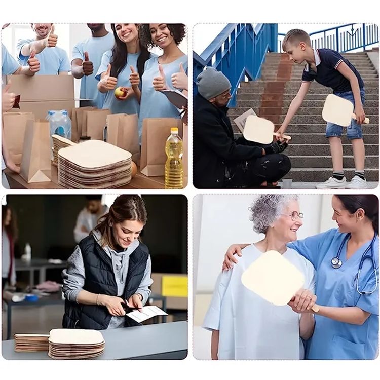 Square Hand Fan with Rounded Corners 2