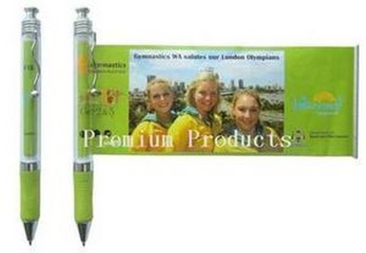 Aluminum Banner Pen w/ Wavy Pocket Clip 1