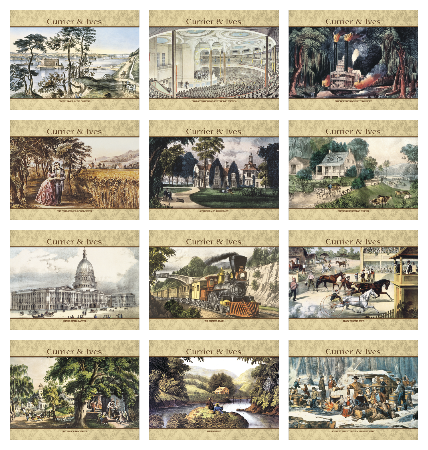 Good Value™ Currier & Ives - Stapled Calendar 62