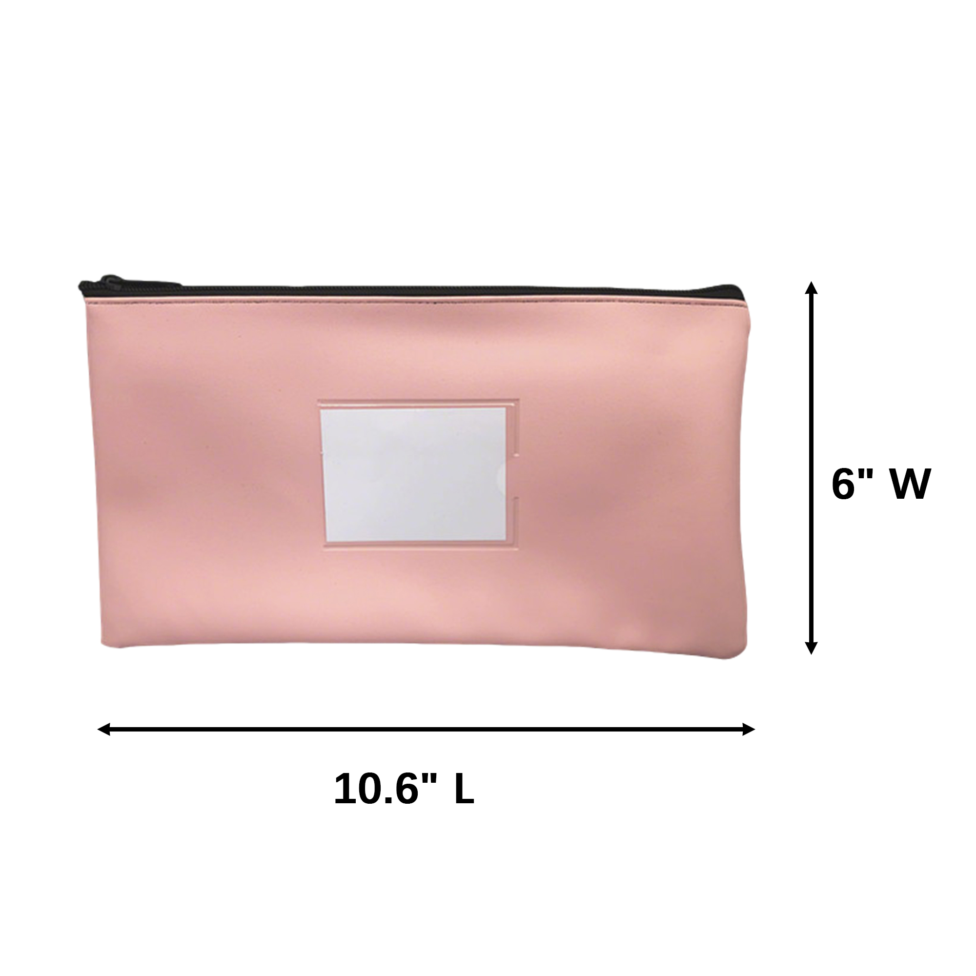 Polyurethane Zipper Deposit Pouch With Soft Liner 10.6" x 6" 4
