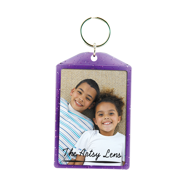 Translucent Sparkle Snap-In Keytag 8