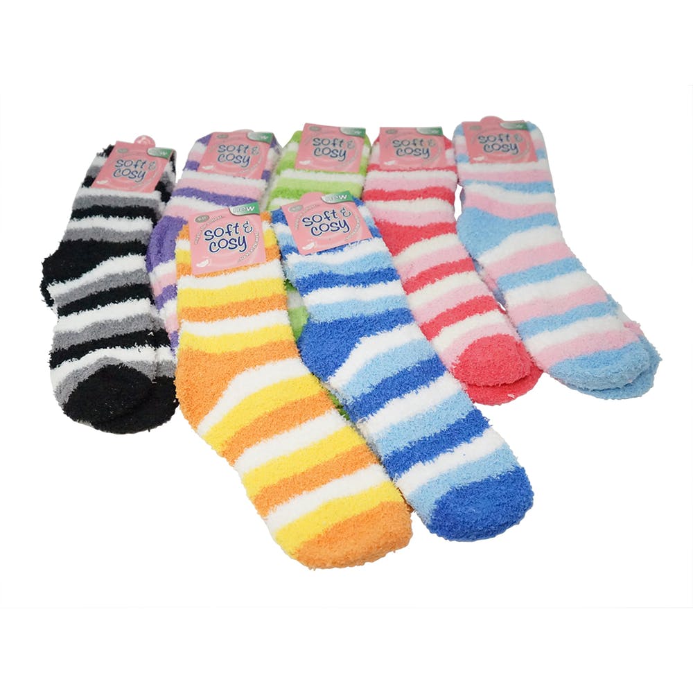 Women's Fuzzy Socks - Assorted Size 9-11 2