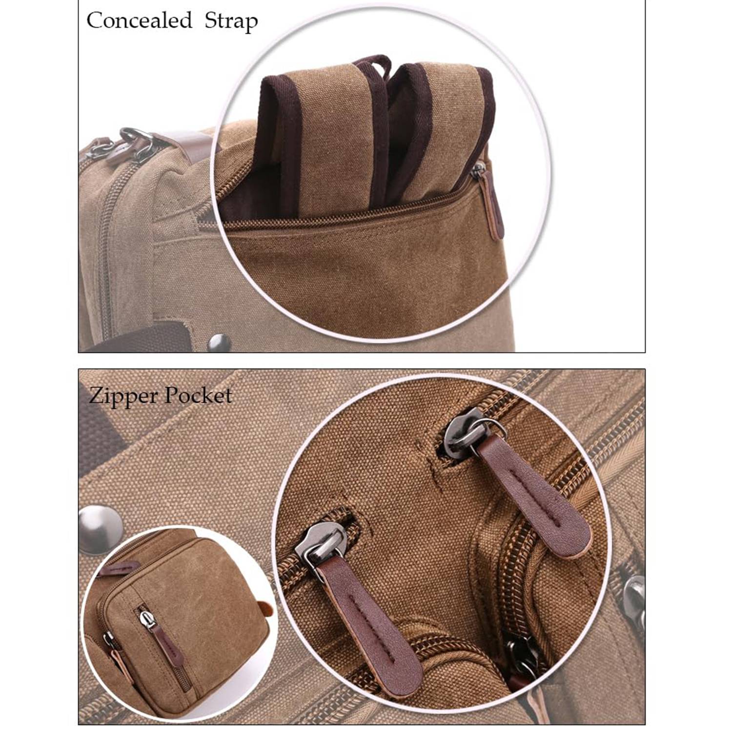 Laptop Tote Bag 3 in 1 Convertible Messenger Briefcase 3