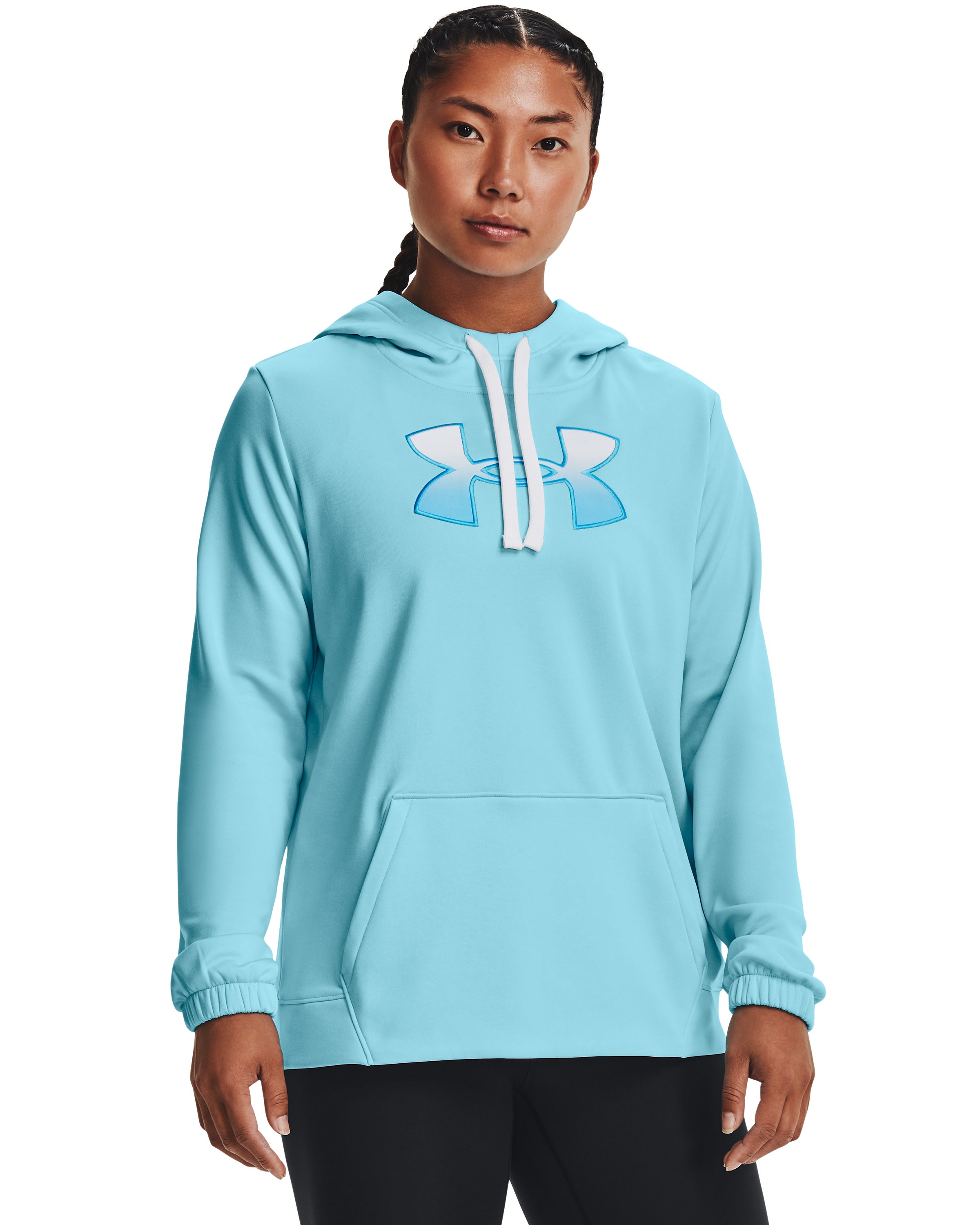 Women's Armour Fleece Big Logo Gradient Flock Hoodie 3