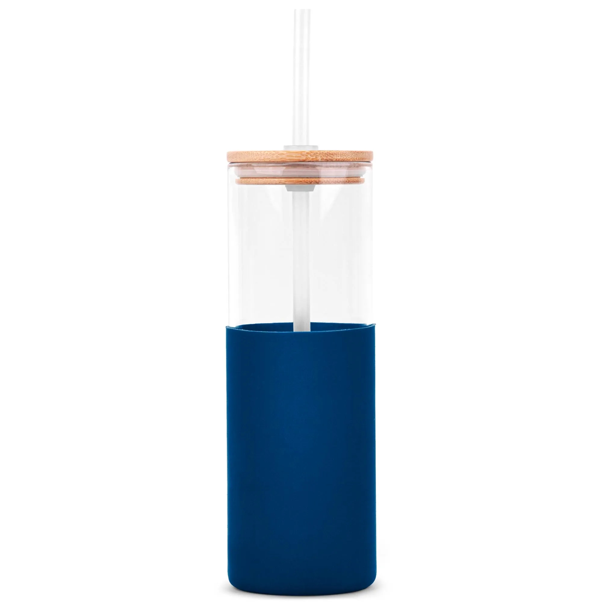 18oz. Glass Tumbler with Bamboo Lid, Straw & Silicone Sleeve 8