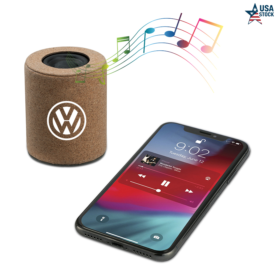 SonicWave Eco-Friendly Bluetooth Speaker With Cork Material 3