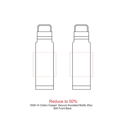 Colton Copper Vacuum Insulated Bottle 20oz, custom water bottle with logo imprint 15