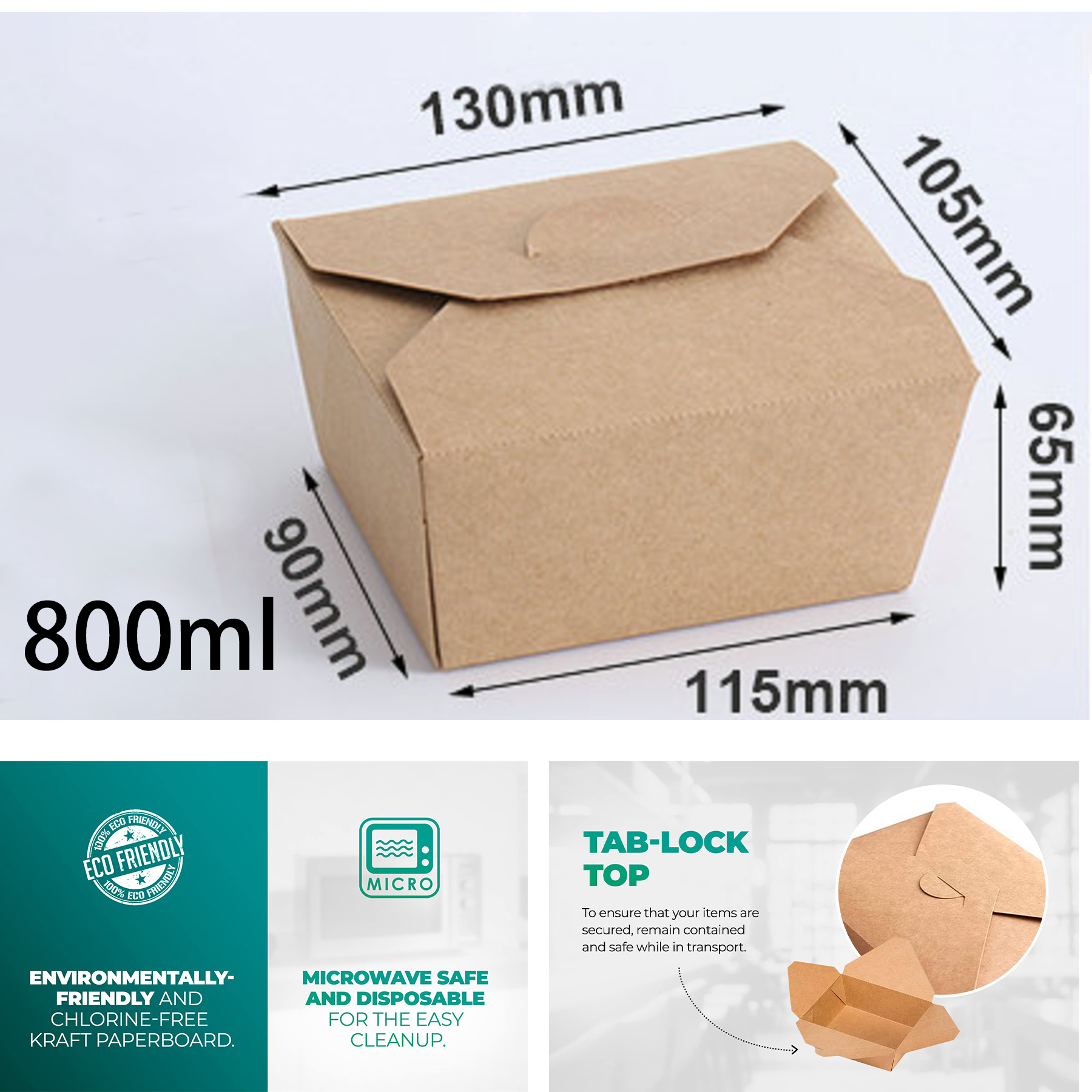800ml Take Out Food Containers 2