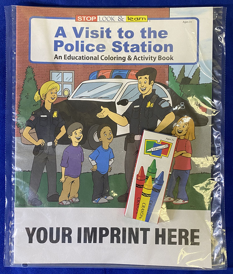 COLORING SET - A Visit to the Police Station Coloring Book Fun Pack 4