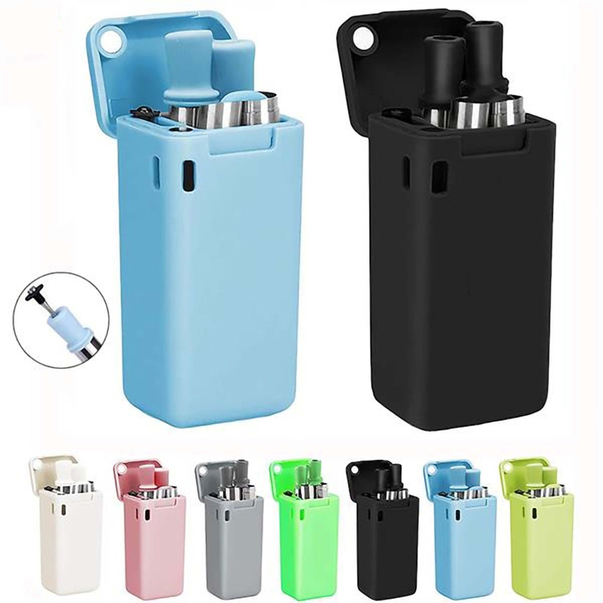 Stainless Steel Folding Straw Kit 2