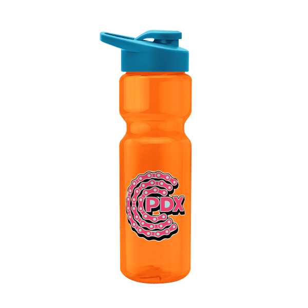 Blazer 28oz Transparent Bike Bottle w/Drink-thru Lid 878