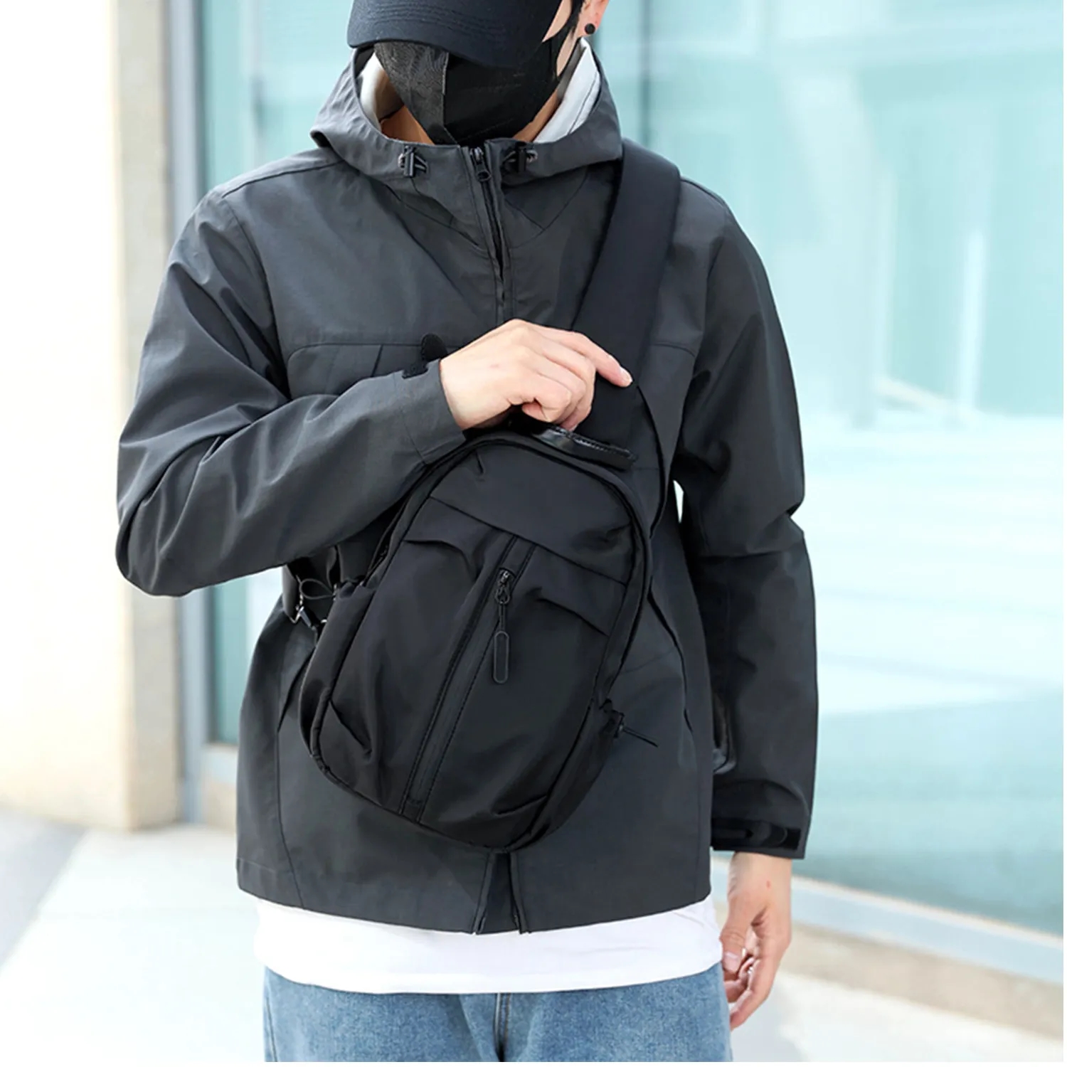 Waterproof Crossbody Sling Nylon Bag 2