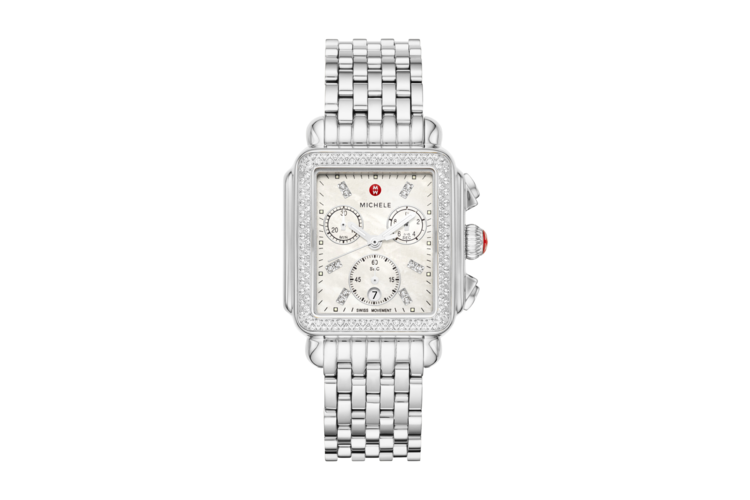 Michele Deco Stainless Diamond Watch 2