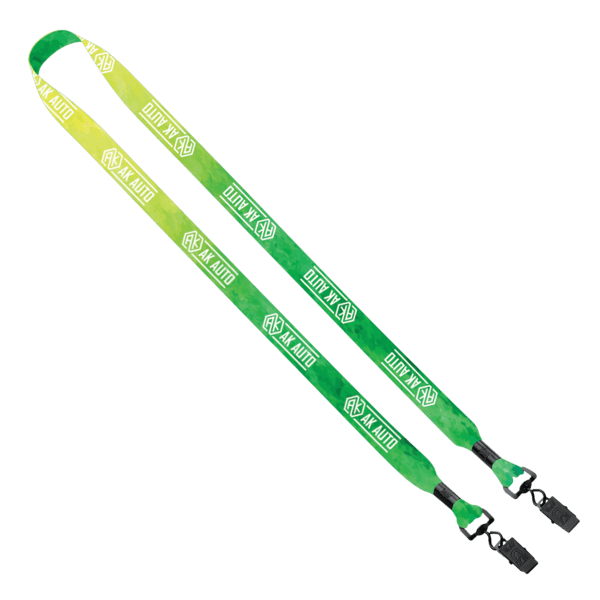 3/4" 2-Ended Dye-Sublimated Lanyard with Metal Crimp and Metal Bulldog Clip 2