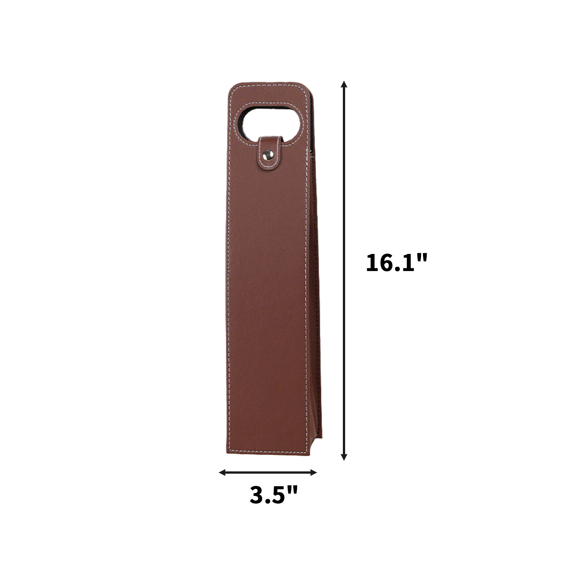 Reusable Synthetic Leather Wine Tote Bag 750 Milliliter 2
