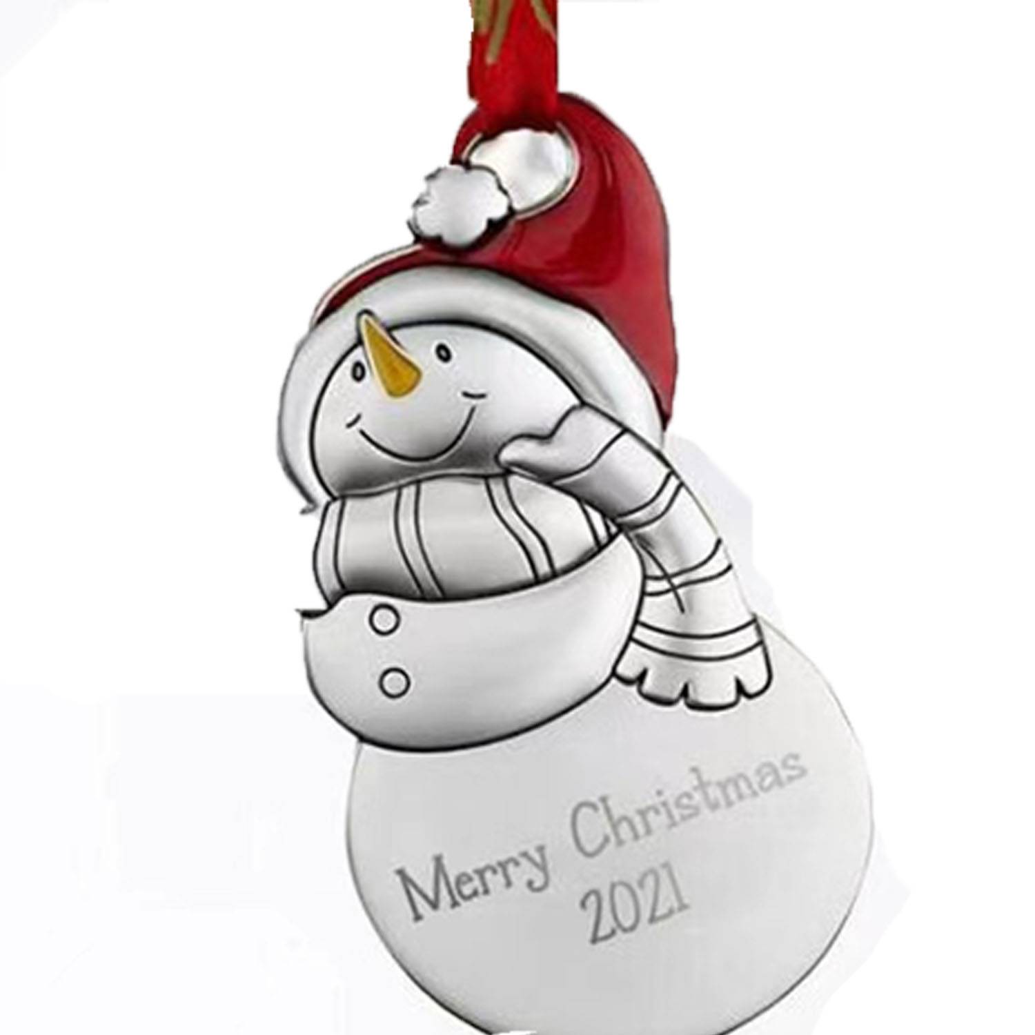 Pendant Christmas Snowman Metal Decoration 10