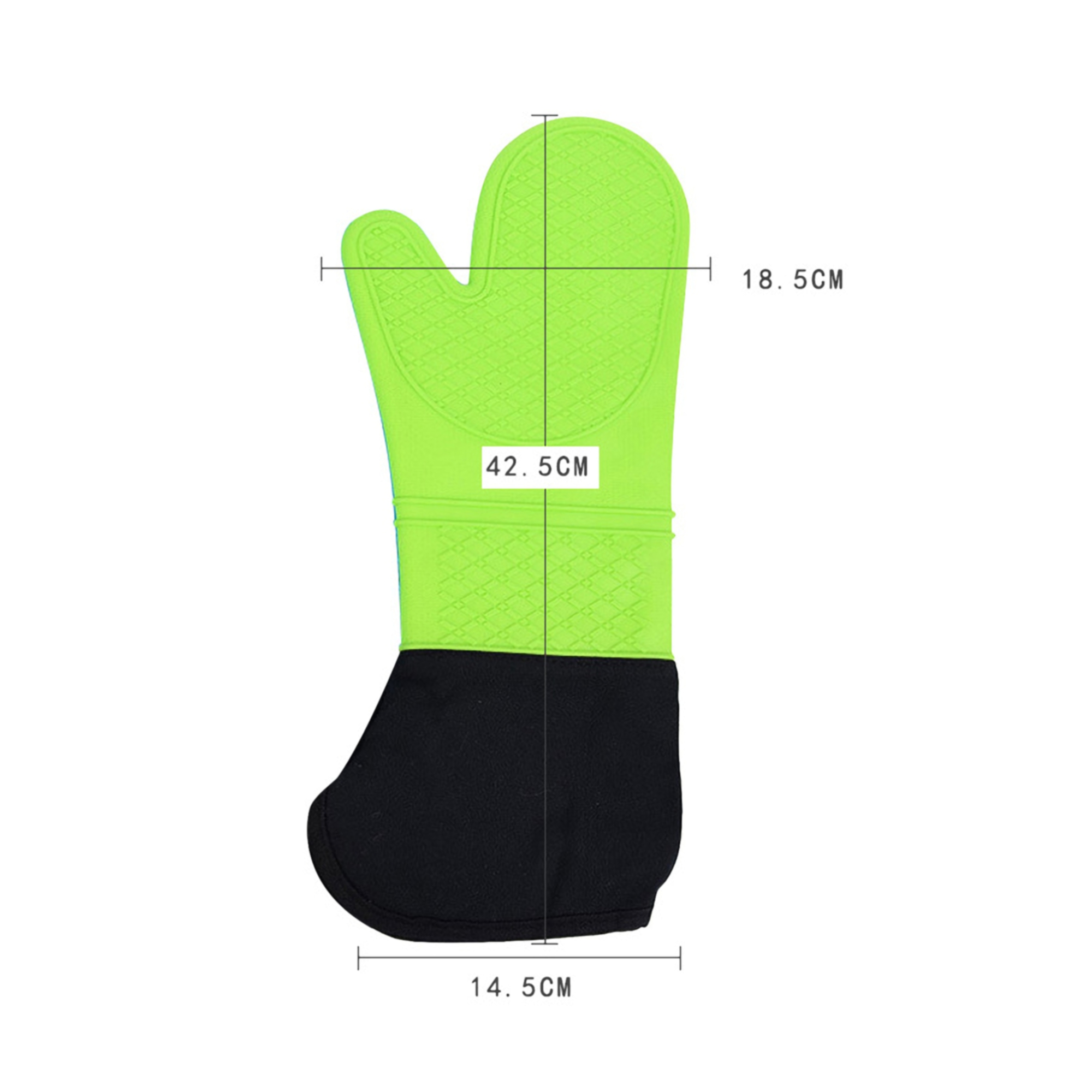 Heat Resistant Silicone Oven Mitts w/Soft Cotton Lining 5