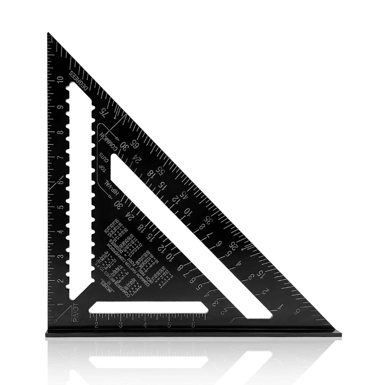 7 Inch Aluminum Triangle Ruler-Metric & Imperial Scale 3