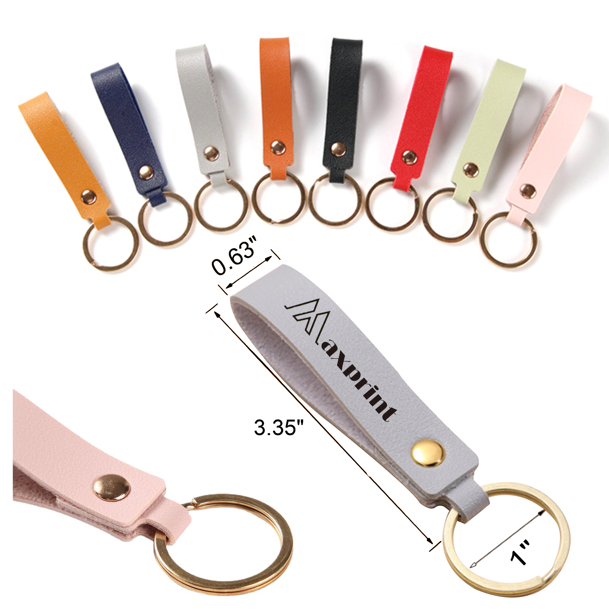 Custom Vintage PU Keychain 1