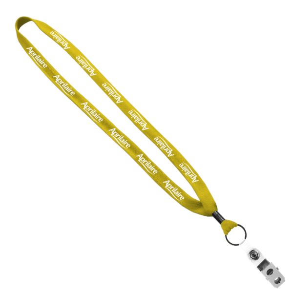 5/8" Polyester Shoelace Lanyard with Metal Crimp & Split-Ring 73