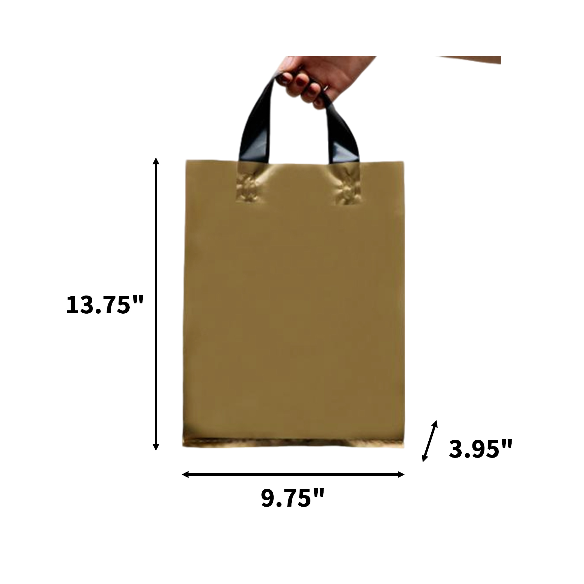 Polyethylene Soft Handle Plastic Tote Bag 13.75 x 3.95 x 9.75" 7