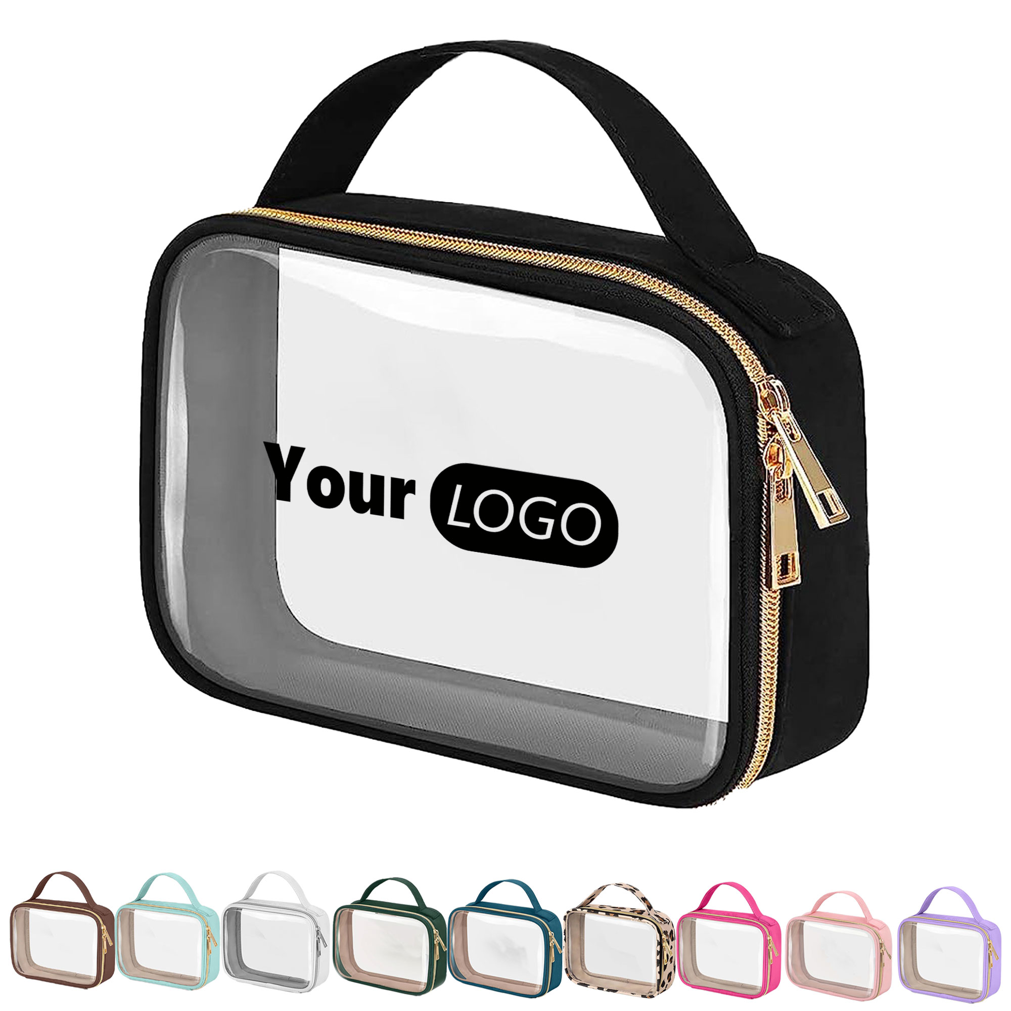 Clear Toiletry Bag with Handle Large Opening 2