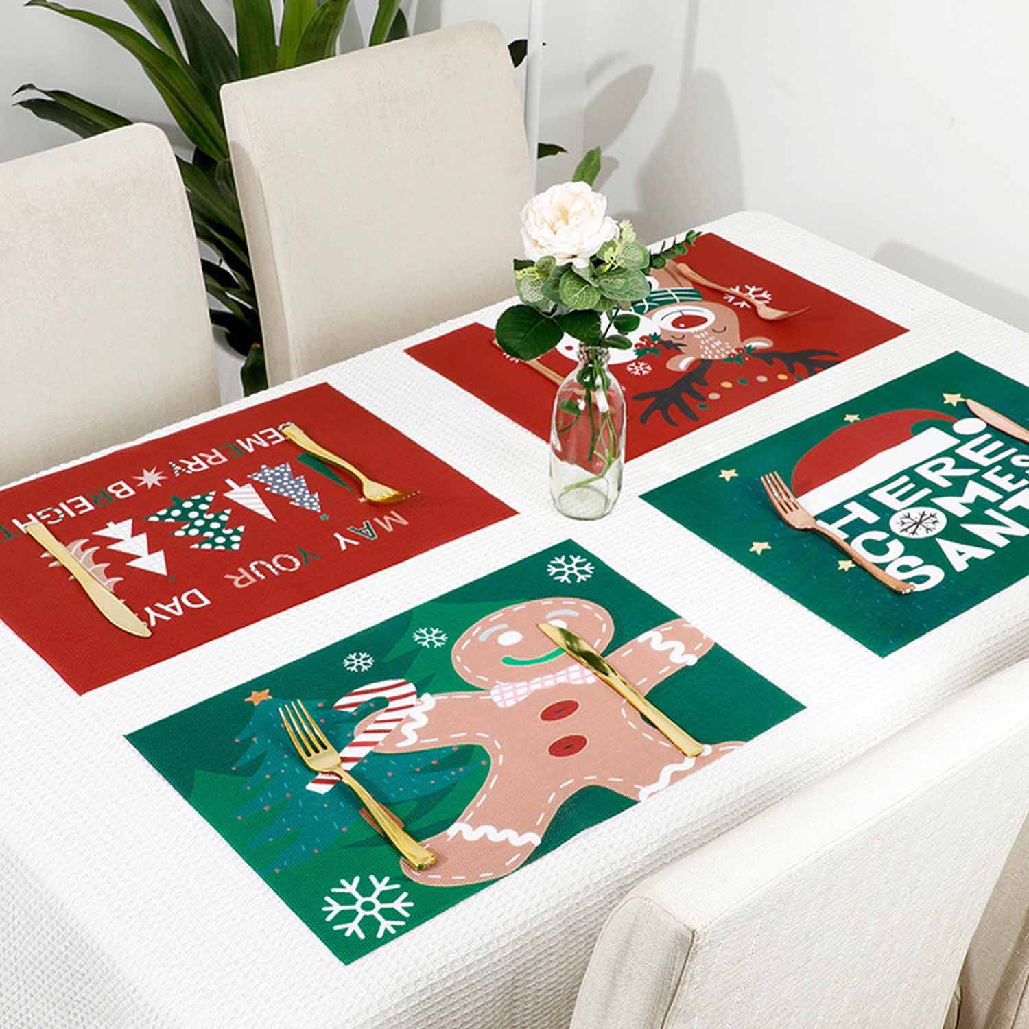 Christmas western coaster placemat 4
